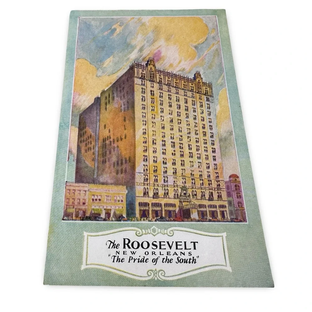 The Roosevelt Hotel New Orleans Postcard Pride of the South Unused New Linen